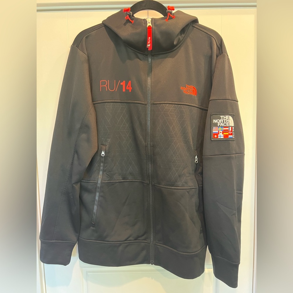 Men’s The North Face 2014 Sochi Winter Olympics Full Zip Hoodie Jacket Size Med